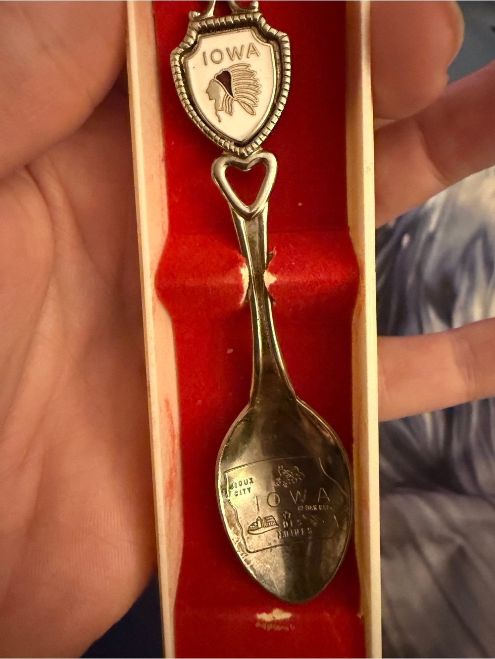 Iowa and Kentucky Cardinal Souvenir Collectible Spoon - Silver Tone